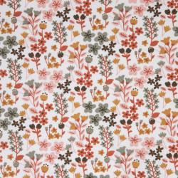 Printed Cotton MILLY Tea Rose / Thyme